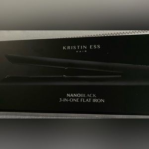 NEW Kristen Ess Nano Black 3 in one Flat iron